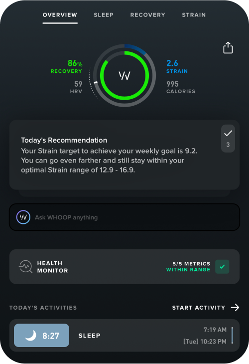 Navigating the WHOOP Mobile and Web App