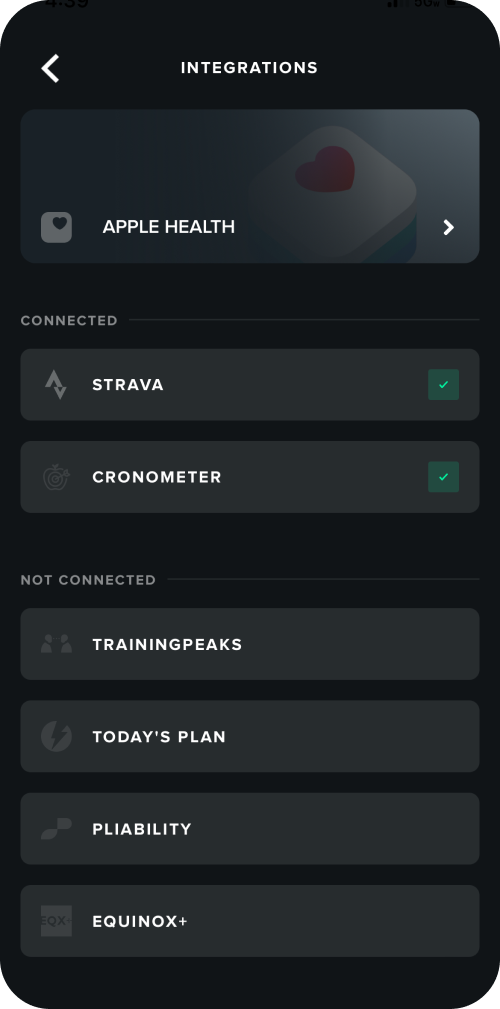 Connect strava to online health app