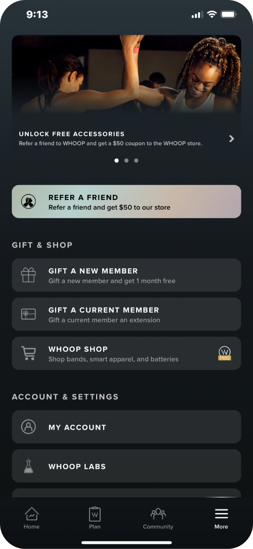 Gifting a WHOOP Membership